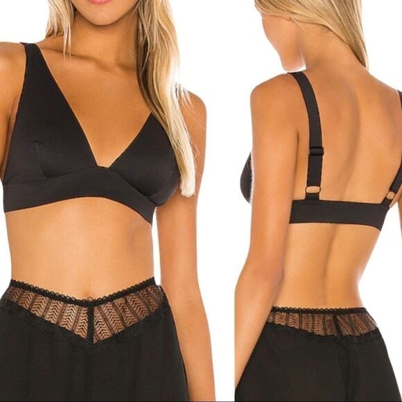 NWT Free People Erin Scuba Bralette in Black - Picture 1 of 10